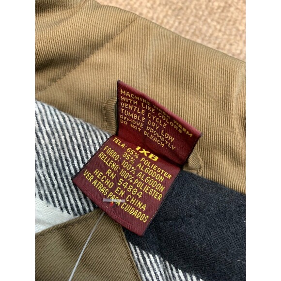 Branded Lion Vest Mens 1XB Canvas Quilted Plaid Flannel Lined Hunting Outdoor - Picture 6 of 6